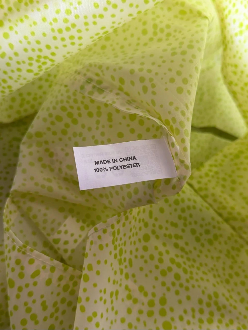 A.P.C. Lime Green Printed Tote with White Logo